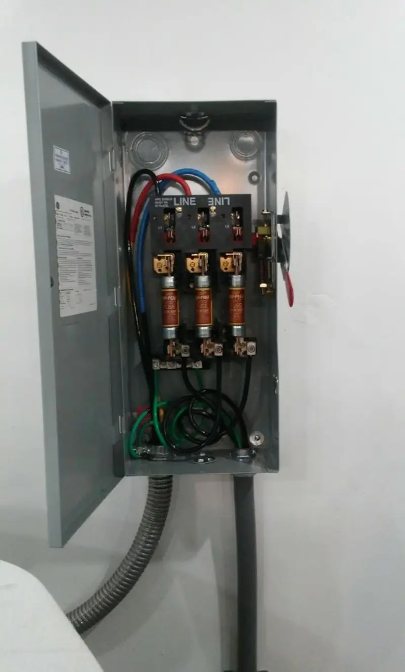 Three-phase disconnect switch installed for Electrical Wiring & Rewiring in Harwich